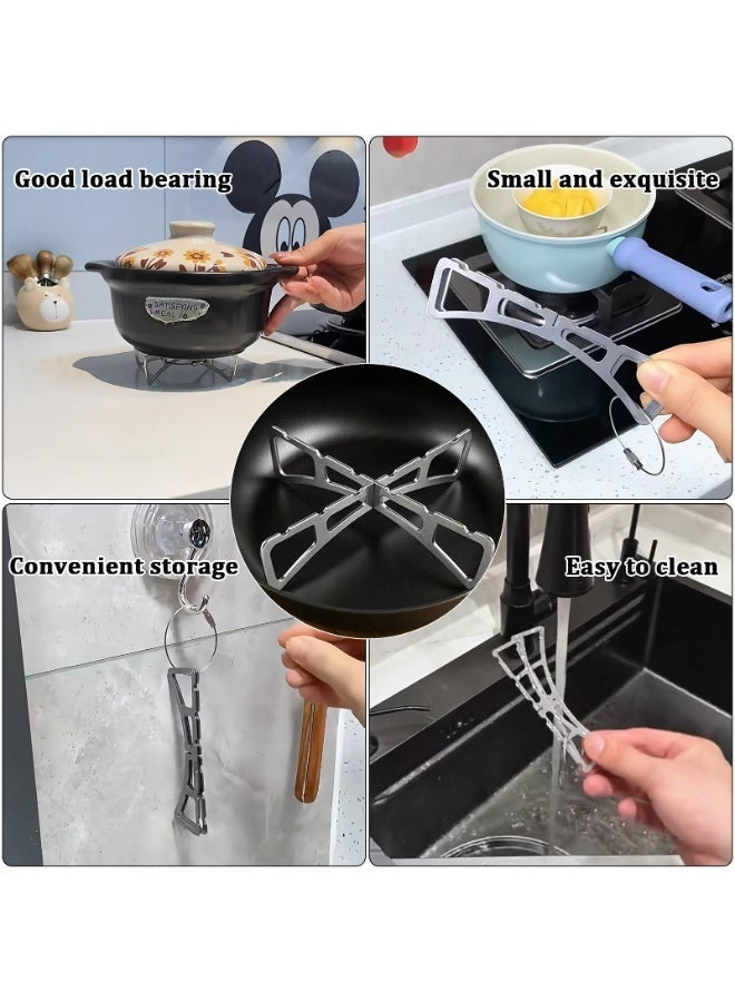 2 PCS Stainless Steel Cooking Rack, Removable Steaming Tray, Multipurpose Cooling Steaming Grilling Rack for Kitchen, 4.85 Inch - Image 4
