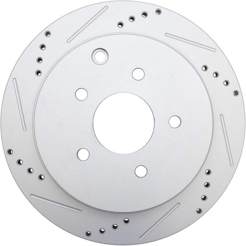 TRQ Rear Performance Brake Rotor Drilled Slotted Pair Set for FX35 / FX37 / FX45 / JX35 / M35h / M37 / M56 / Murano/Pathfinder / Q50 / Q70 / Quest / QX60 / QX70 - Image 5