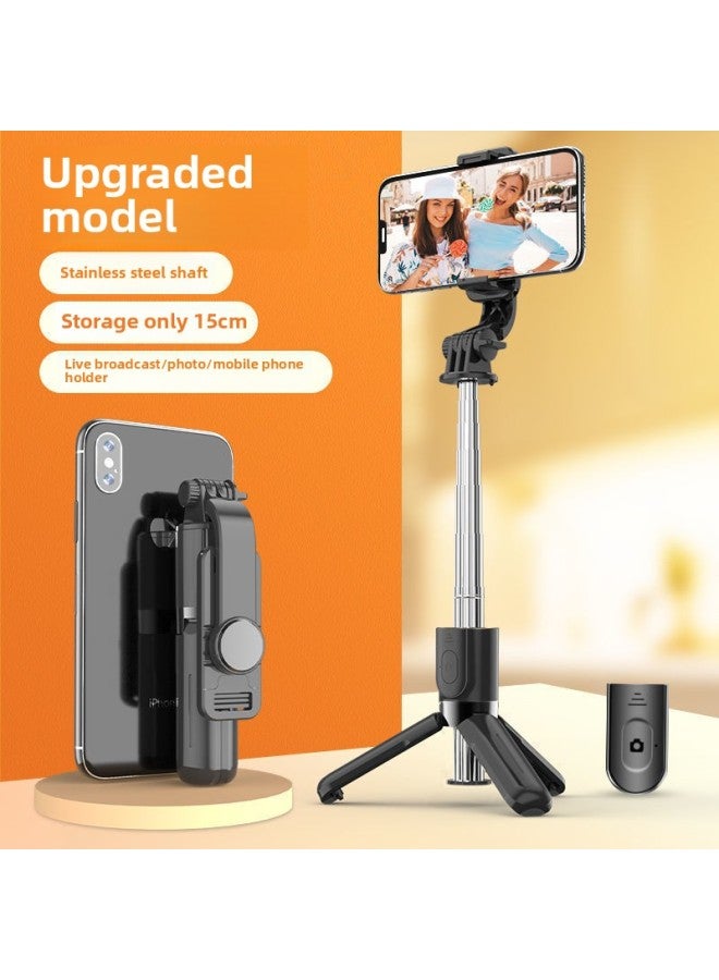 Loquat L10S Bluetooth Selfie Stick Mini Portable Handheld Live Mobile Phone Stand Desktop Tripod Small Accessories NCC-Colour:L11 Mini Selfie Stick Black (including Remote Control)  - Image 1