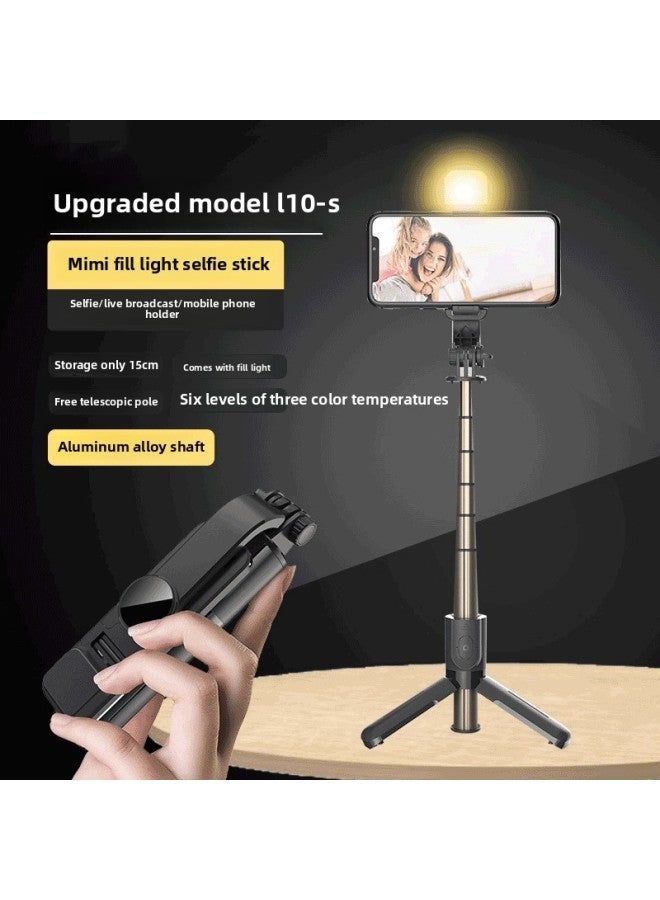 Loquat L10S Bluetooth Selfie Stick Mini Portable Handheld Live Mobile Phone Stand Desktop Tripod Small Accessories NCC-Colour:L11 Mini Selfie Stick Black (including Remote Control)  - Image 3