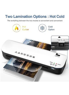 OSMILE OSMILE SL299 Hot And Cold Laminating Machine, A4A5A6 Laminator Machine Set, 4 in 1 Thermal Laminator for Home Office School Use, 9 inches Max Width,Paper Trimmer,Corner Rounder (15 Laminating Pouches)  - Image 3