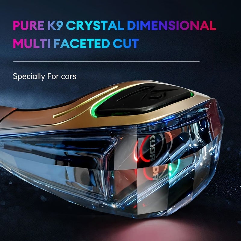 Crystal Shift Lever Compatible With Toyota Plug And Play LED Gear Shifter With Side Scratch Transmission Knob Green - Image 2