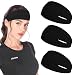 JOYOYO 3 Pack 9cm Unisex Headbands for Womens Hair Soft Stretchy Fabric Kylie Head Band Bandeaux Hair Accessories for Workout Gym Yoga Hair BandBlack - Image 2