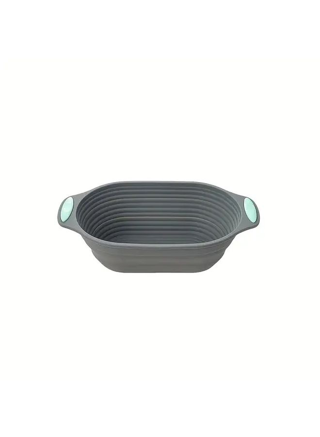 2PCS Silicone Bread Basket Collapsible Design High Temperature Resistant Dough Rising Bowl For Oven Baking - Image 4