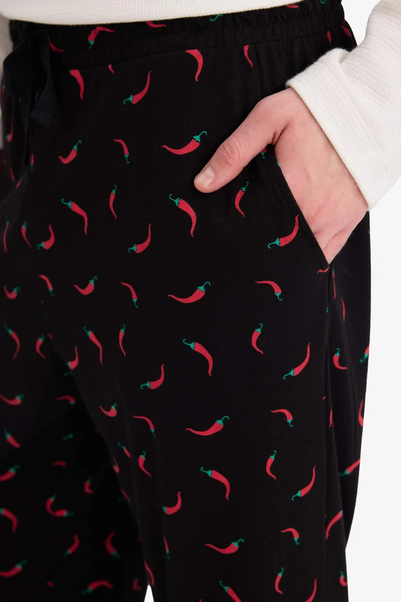Defacto  Regular Fit Patterned Pyjamas Pants for Men | Best Price UAE