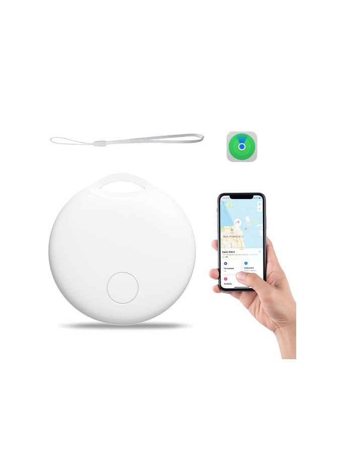 LumsAura Key Finder for iPhone – Apple Find My Compatible Item Tracker, Anti-Loss Global Positioning Tag for Purses/Bags/Luggage (White)  - Image 1