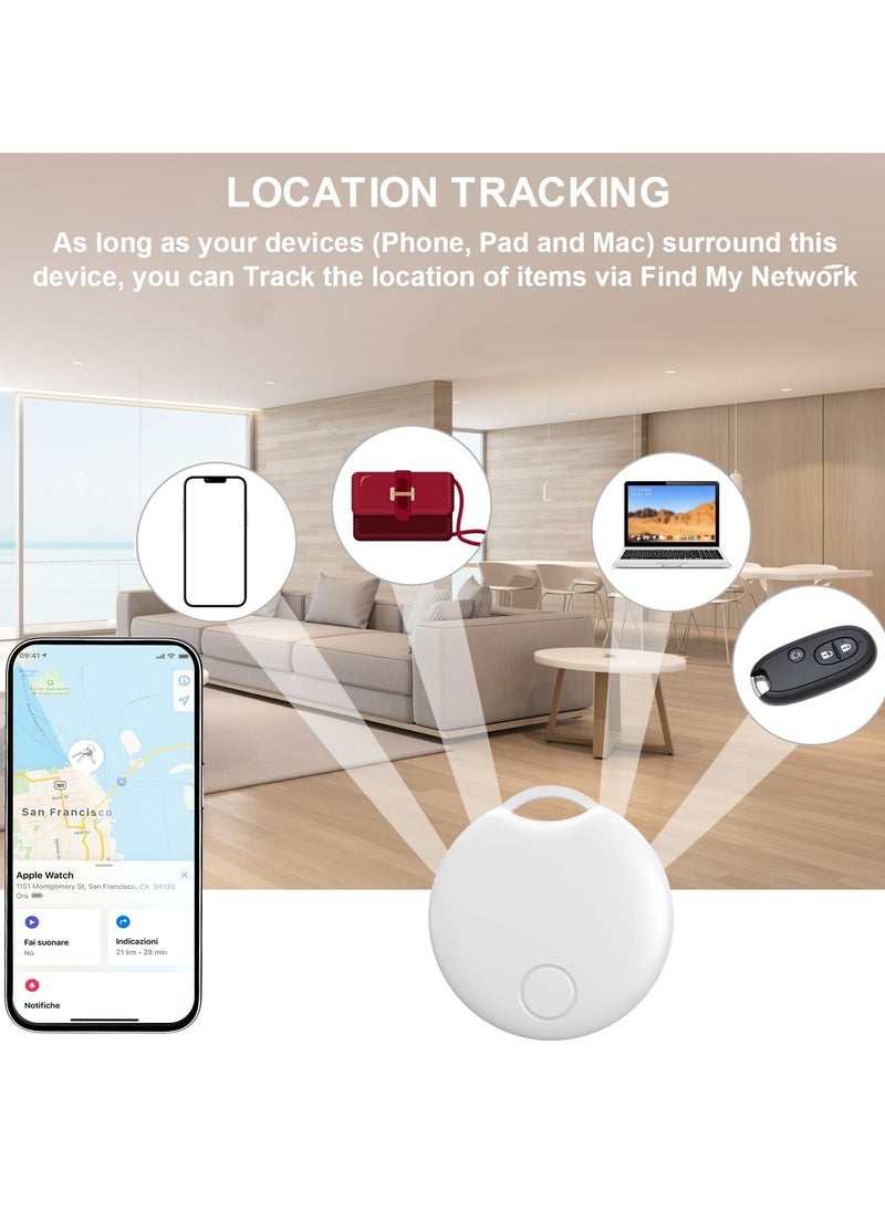 LumsAura Key Finder for iPhone – Apple Find My Compatible Item Tracker, Anti-Loss Global Positioning Tag for Purses/Bags/Luggage (White)  - Image 5