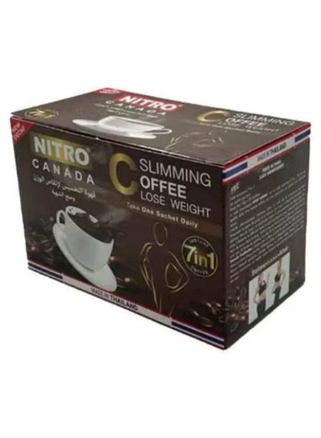 Nitro Canada Slimming Coffee Lose Weight 15 Gram, Pack Of 12 Sachets Box