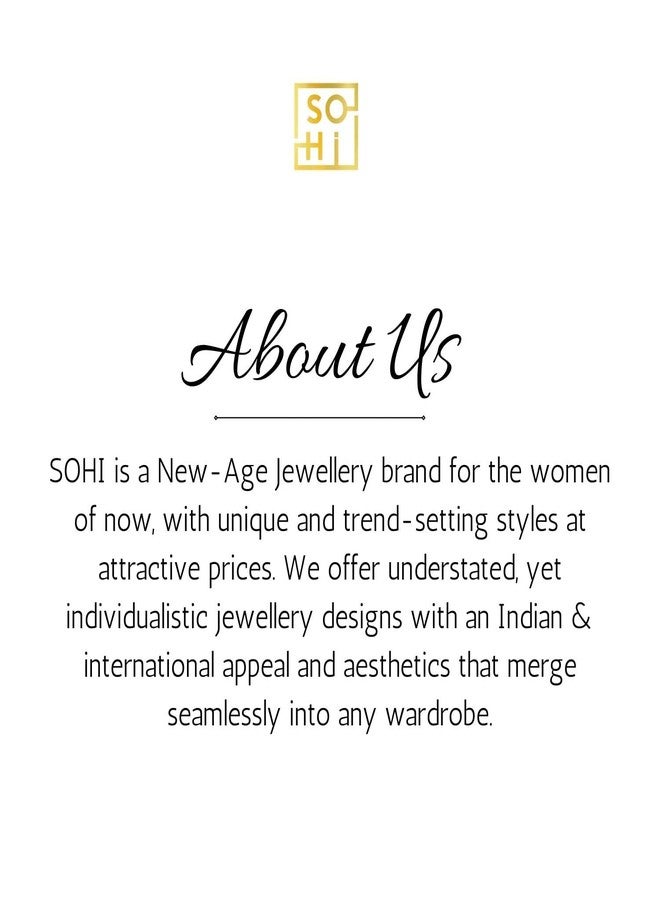 Sohi Pack of 3 Gold Plated Designer Stone Hair Pin - Image 5
