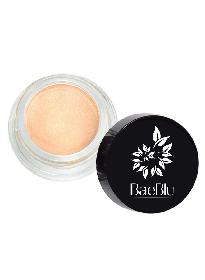 BaeBlu Organic Shimmer Highlighting Cream, for Eyes or Cheeks, 100% Natural, Rose Gold - Image 1