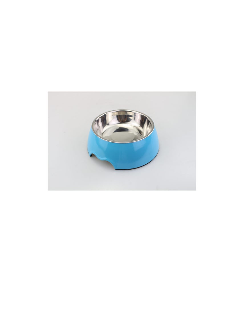 Melamine Blue Stainless Steel bowl with anti-slip circle on the bottom,Volume:160 ml,Size:12*12*4.5 cm - Image 3