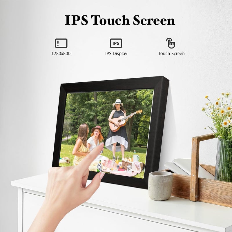 PICCASIO™ 64GB Smart WiFi Digital Photo Frame with 10.1 inch IPS Touch Screen and 64GB Storage, Perfect for Displaying Your Favorite Photos and Videos (64-GB) - Image 5