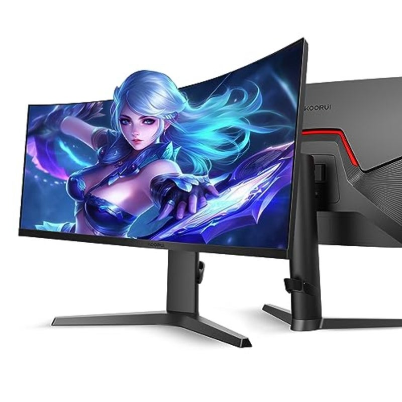 21:9 WQHD 3440×1440 4K gaming monitor, curved 1800R, black, ultra-fast 165Hz refresh rate with 1ms MPRT and AMD FreeSync Premium NVIDIA G-SYNC compatibility - Image 2