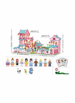 Sluban Chinese Style Villa 2 Building Blocks 1342 Piece With 10 Mini Figuers - For Age 6+ Years Old  - Image 4