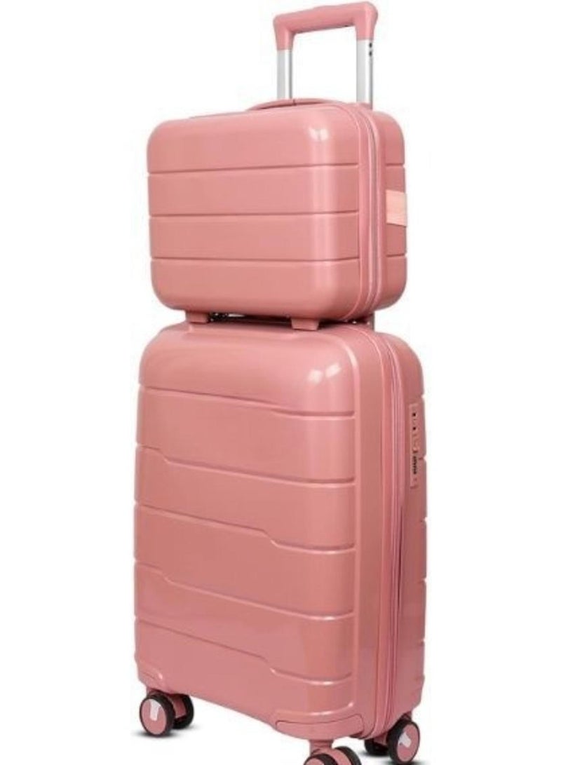 2-Piece Spinner Luggage Set with Lock – Lightweight Travel Bags, 20-Inch & Cabin Size - Image 1