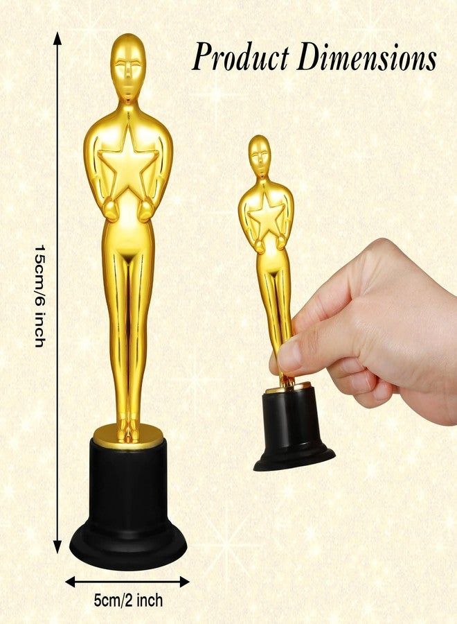 JOINSI 12 Pack 6 Inch Gold Trophy Award, Plastic Statue Award for Events, Sports, Props, Rewards, Winning Prizes, Competitions Ceremony Parties Favor - Image 3