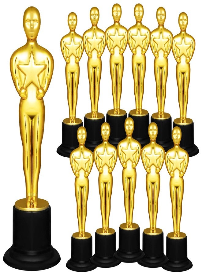 JOINSI 12 Pack 6 Inch Gold Trophy Award, Plastic Statue Award for Events, Sports, Props, Rewards, Winning Prizes, Competitions Ceremony Parties Favor - Image 1