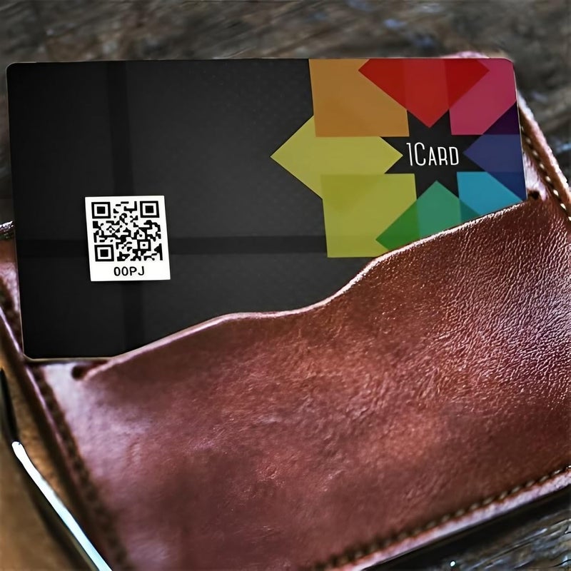 1Card ® Glow - Smart Digital Business Card with NFC & QR Code (White LED) (5) - Image 2