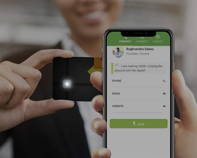 1Card ® Glow - Smart Digital Business Card with NFC & QR Code (White LED) (5) - Image 3