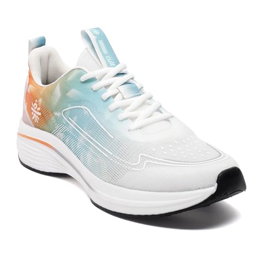 CULT Men Xypher Running Shoes (White/Orange_UK10) - Image 1