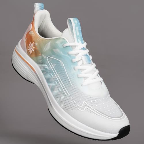 CULT Men Xypher Running Shoes (White/Orange_UK10) - Image 5