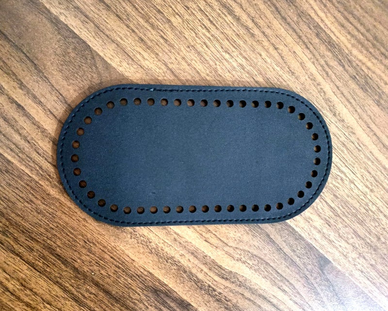 Tia Leather Base for Handbags, Bags and Purses made of Leatherette with Stitched Hard Base (Oval Walnut-8x4In.-2Pcs) - Image 3