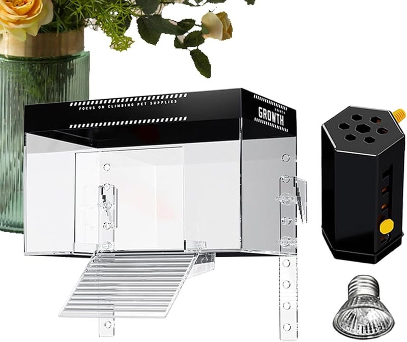 منصة سلحفاة متوسطة الحجم منحدر التشمس أرض راحة الزواحف علوية الخزان - Image 2