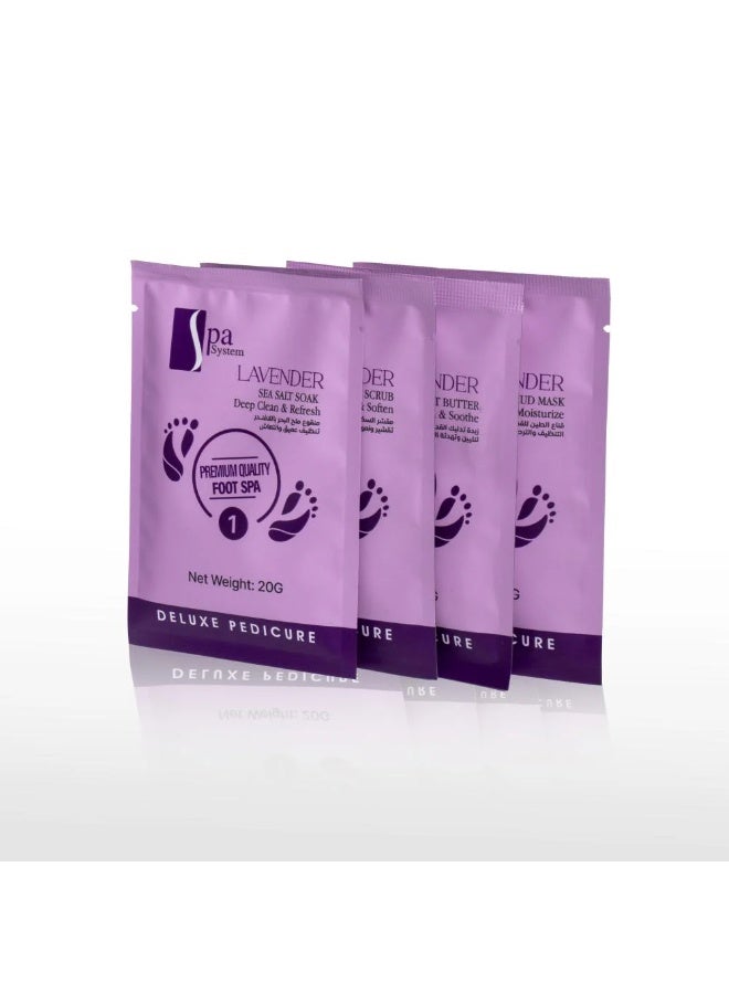 سبا سيستم مجموعة بدكير باللافندر من سبا سيستم - 4 قطع - Image 3