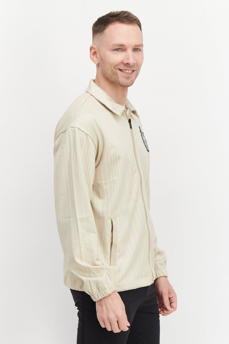 FILA Men Sportswear Fit Training Jacket, Khaki - Image 3