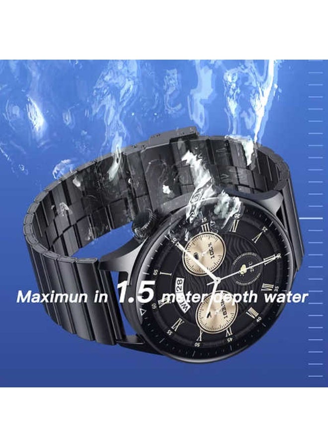 Haino Teko Hino Teko-12 Buds Smartwatch features an AMOLED screen, is waterproof and can withstand low temperatures with an IP68 rating, comes with Bluetooth earphones built into the smartwatch with noise-canceling capability, phone connectivity, and a battery that lasts up to 10 days. - Image 2