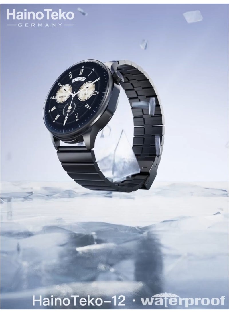 Haino Teko Hino Teko-12 Buds Smartwatch features an AMOLED screen, is waterproof and can withstand low temperatures with an IP68 rating, comes with Bluetooth earphones built into the smartwatch with noise-canceling capability, phone connectivity, and a battery that lasts up to 10 days. - Image 5