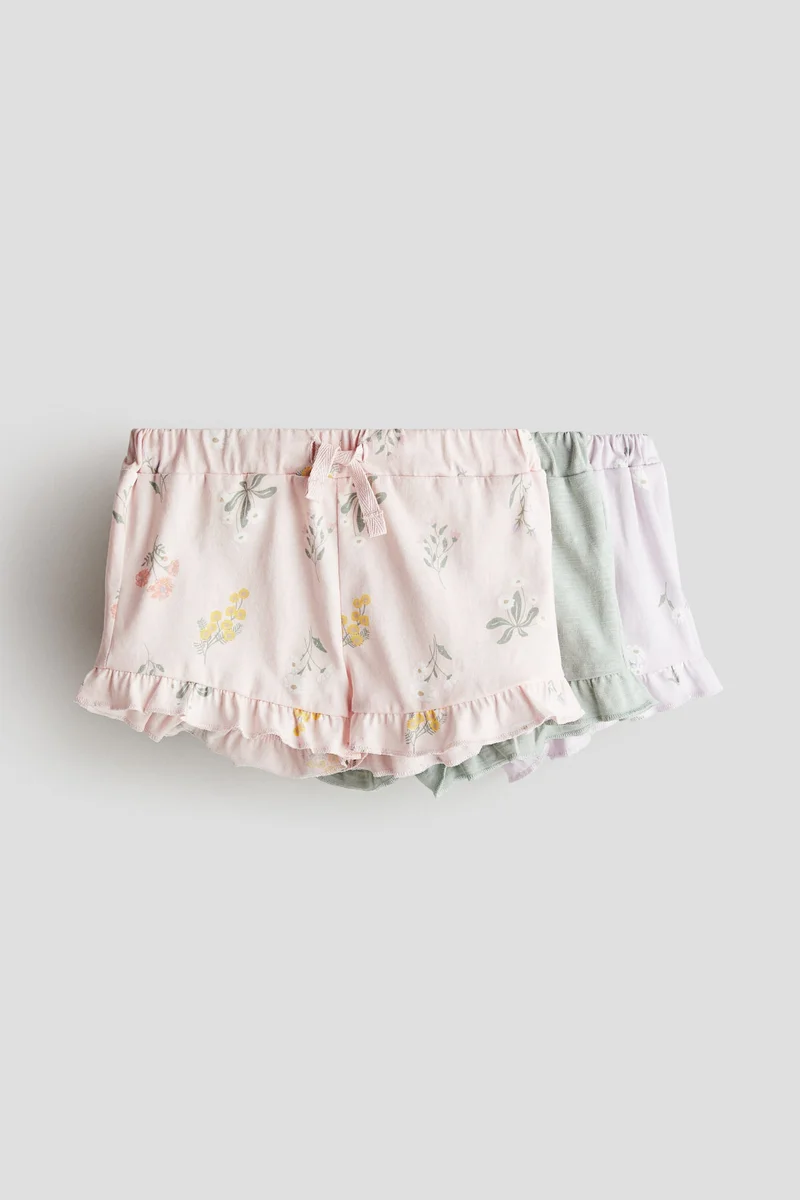 H&M 3 Pack Frill Trimmed Shorts