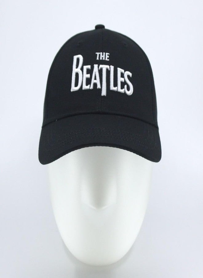 The Beatles Classic Adjustable Baseball Cap Drop T Logo Sgt Pepper Drum Abbey Road (Drop T Black) - Image 2