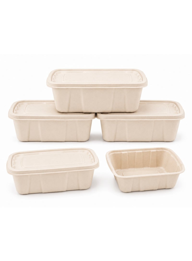 BlueBird Biodegradable Container Rectangle 750 ml With Lid (1 pack x 25 Pcs) - Image 3