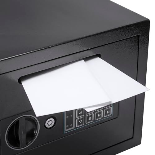 Barska Digital Depository Safe – 0.57 Cu. Ft Front-Load Drop Box for Cash, Money & Mail, Multi-User PIN Code Lock, Steel Construction, Anti-Pry Hinges, Backup Keys, Ideal for Business or Office - Image 2
