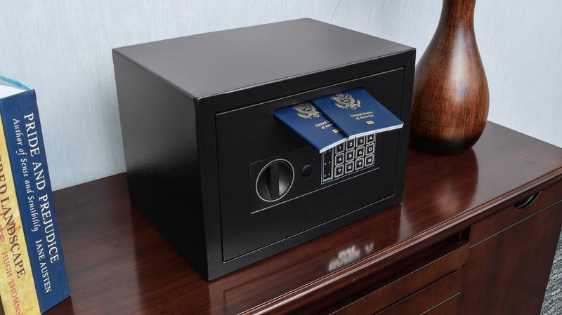 Barska Digital Depository Safe – 0.57 Cu. Ft Front-Load Drop Box for Cash, Money & Mail, Multi-User PIN Code Lock, Steel Construction, Anti-Pry Hinges, Backup Keys, Ideal for Business or Office - Image 5