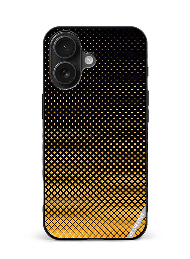 Protective Case Cover For Apple iPhone 16 Halftone Circle Background Design Multicolour