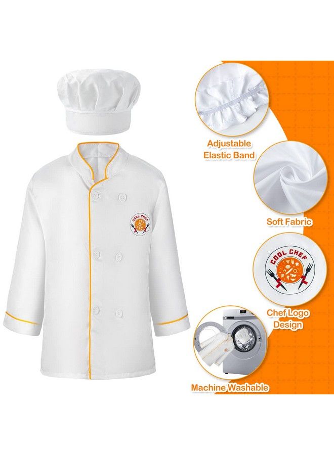 Juboury Pretend Play Kitchen Set Toy Kitchen Accessories With Stainless Steel Cookware Pots And Pans Plates Cooking Utensils Kids Chef Coat & Hat Wooden Play Food For Kids Girls Boys Toddlers  - Image 5