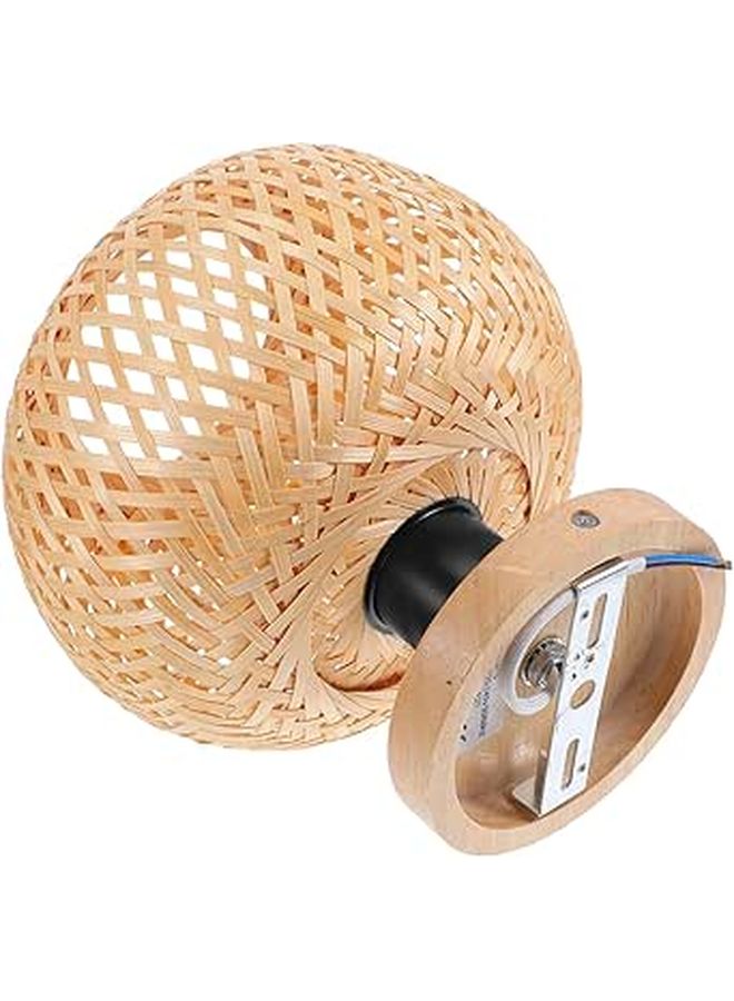Didiseaon Rustic Woven Wood Ceiling Lamp Vintage For Bedroom Dining Room Balcony Hallway Home Kitchen Decor - Image 1