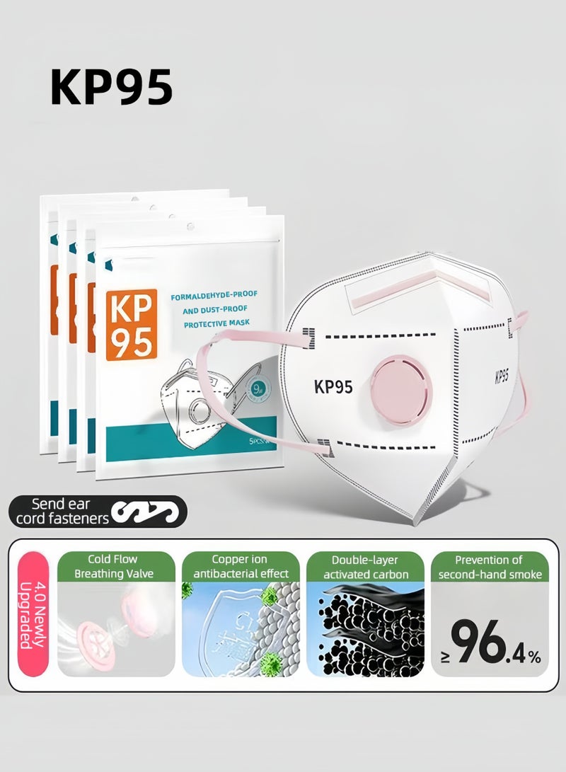 20 قطعة من الكمامات الوردية KP95 - Image 3