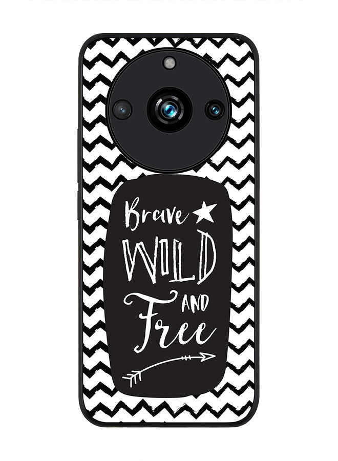 Stylizedd Rugged Black Edge case for Realme 11 Pro/Realme 11 Pro+, Custom Slim fit Flexible Anti Drop Thin Phone Case Cover - Brave, Wild And Free - Image 1