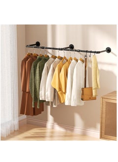 XiuWoo Industrial Pipe Wall Mounting Clothes Rack, Removable Retro Metal Clothes Rail,  Heavy Duty Clothes Rail, Bathroom Towel Holder, Hanging Clothes Rods for Bathroom, Bedroom  - Image 1