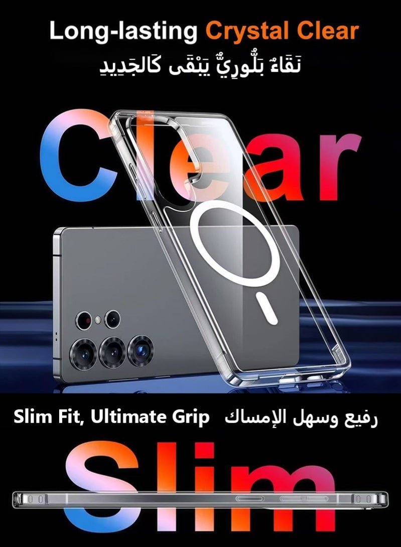 جراب سامسونج S25 الترا المغناطيسي المتوافق مع MagSafe - بتقنية iCrystal، مؤخرة أكرليك صلبة ورفيعة مصممة للشاشة 6.9 بوصة - Image 3