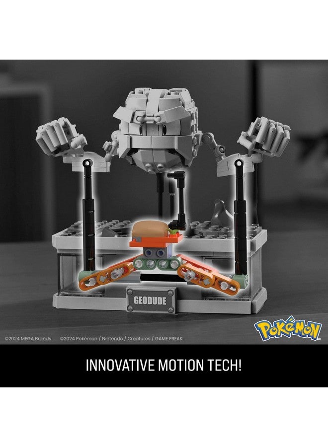 Mega Brands مجموعة ألعاب بناء بوكيمون MEGA، جودود صغير بحركة مع 343 قطعة، ارتفاع 5 بوصات، ذراعين وفم متحرك، مجموعة قابلة للتجميع للبالغين - Image 5