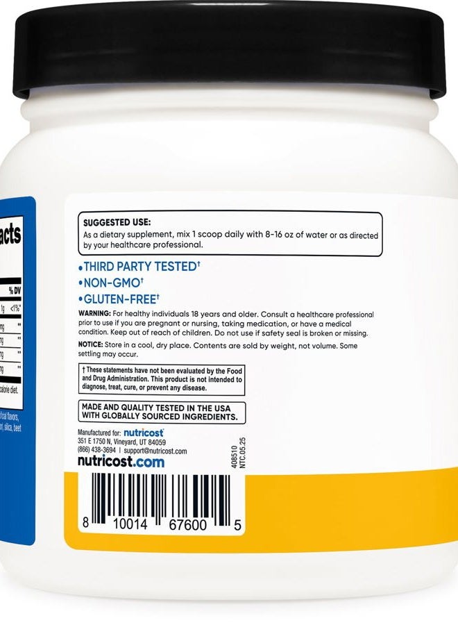 Nutricost مسحوق BCAA (برتقال مانجو، 60 حصة) - نسبة مثالية 2:1:1، خالي من الجلوتين، غير معدّل وراثيًا، نباتي - Image 4