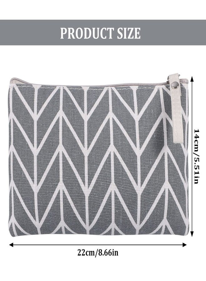 SUMAJU 4 Pcs Canvas Cosmetic Bag, Multi-Function Travel Makeup Bag Cosmetic Pouch with Zipper Travel Toiletry Bag Travel Size Toiletries Christmas Gifts Stocking Stuffers for Women - Image 2