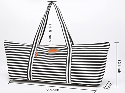 ELENTURE Large Yoga Mat Bag for Women Men, Travel Gym Bag for Pilates Office Beach Workout, Yoga Mat Tote Carrier with Mat Strap for 1/4" 1/2" Thick Exercise Yoga Mat - Image 4