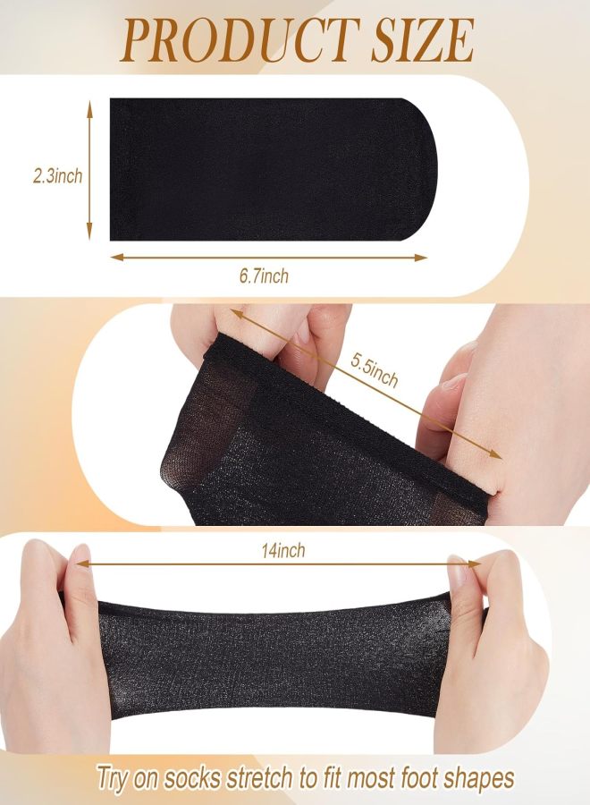 Disposable thin nylon ankle socks, unisex, black 100PCS - Image 2