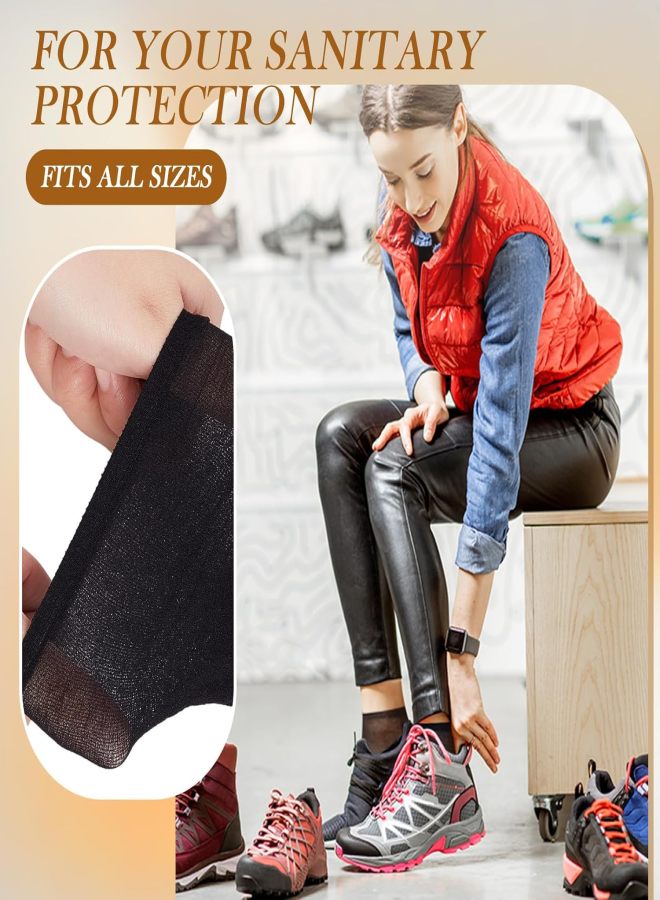 Disposable thin nylon ankle socks, unisex, black 100PCS - Image 5