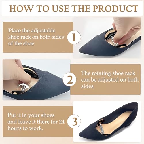 TecoKart® Mini Shoe Stretchers for Wide Feet – Adjustable Non-Slip Shoe Expander and Loosener for Men & Women, Ideal for Wide Toe Box Shoes - Image 4